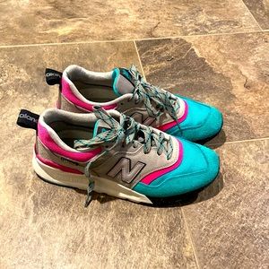 New balance shoes pink and teal
